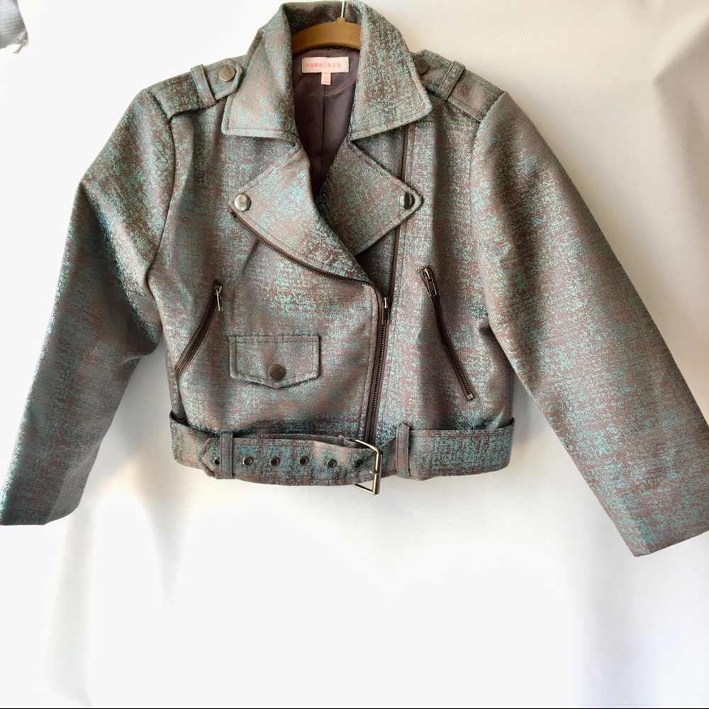 Iridescent bomber jacket